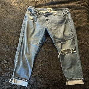 Men's Blue Distressed Jeans
